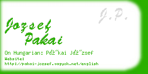 jozsef pakai business card